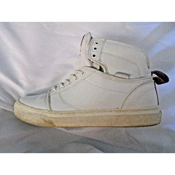 VANS OTW Men\'s 6.5 White Leather Upper Brown trim Blue White Lining Ankle Unisex